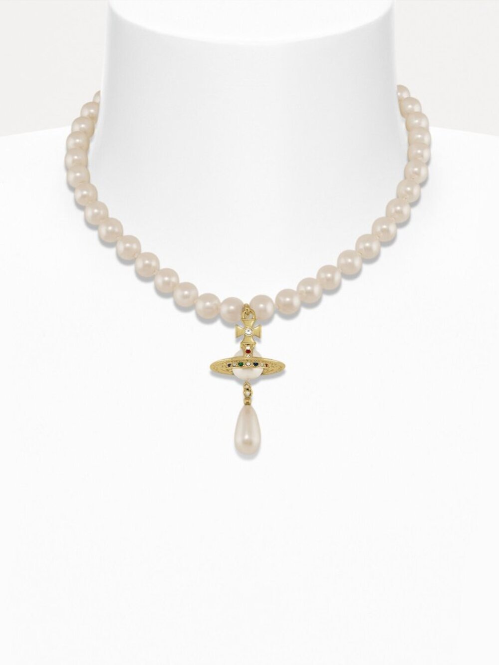 Vivienne Westwood One Row Pearl Drop Choker